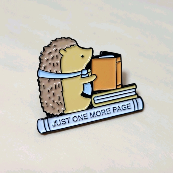 Other - Pin: hedgehog reader Just One More Page